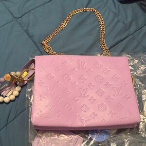 Louis Vuitton Lavender Embossed Shoulder Bag